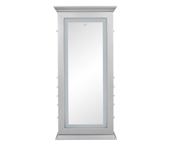 Adonis III Double LED Lighted Styling Station Silver Gray DIR