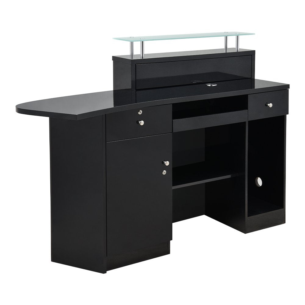 Gattino LED Lighting Reception Desk Black DIR