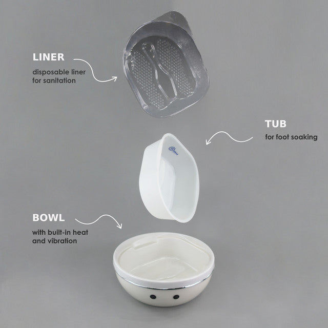 Trio Foot Spa - in White w/ Heat & Vibration Belava