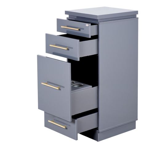 Romance II Styling Station Cabinet Graphite Gray DIR