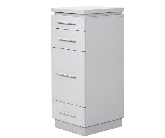 Romance II Styling Station Cabinet Silver Gray DIR