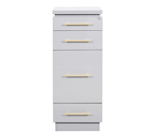 Romance II Styling Station Cabinet Silver Gray DIR