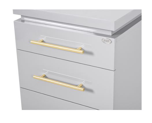 Romance II Styling Station Cabinet Silver Gray DIR