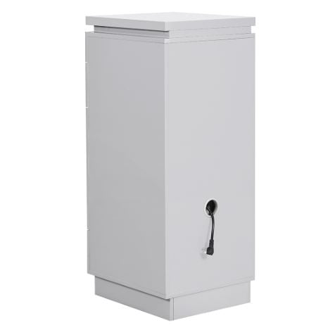 Romance II Styling Station Cabinet Silver Gray DIR