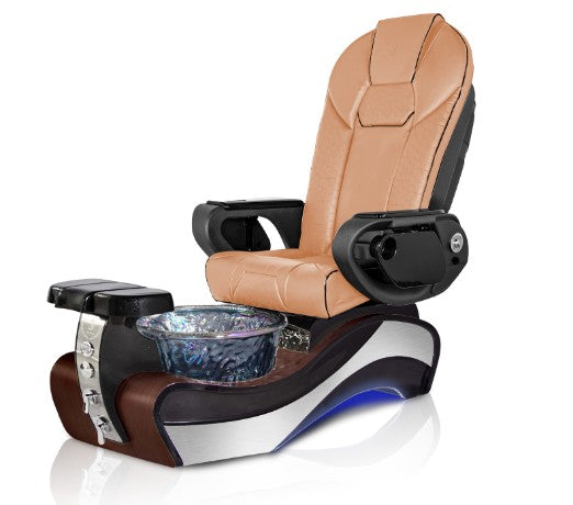 New Beginning 1 DARK-WOOD GRAY Pedicure Chair