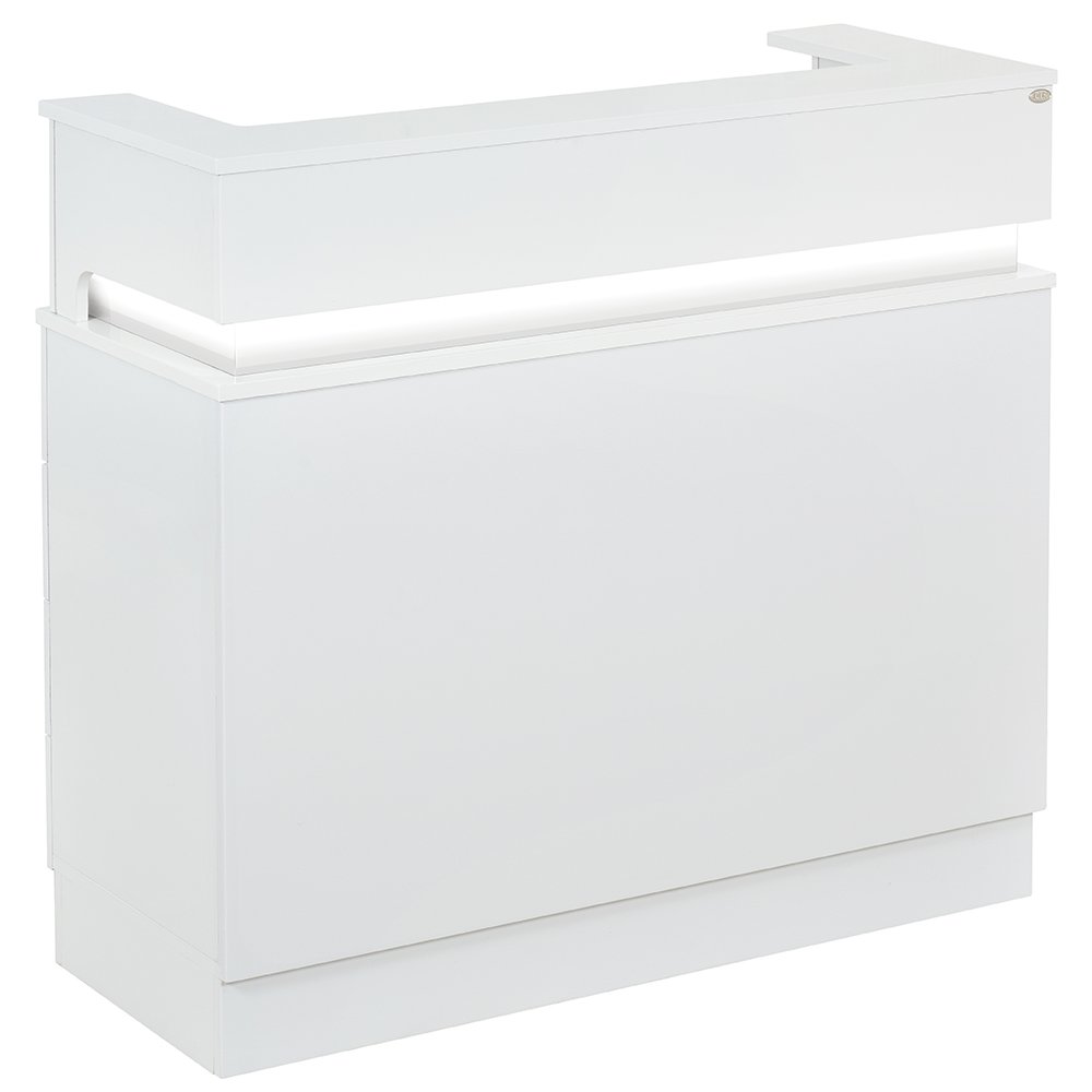Langara LED Lighting Reception Desk White DIR
