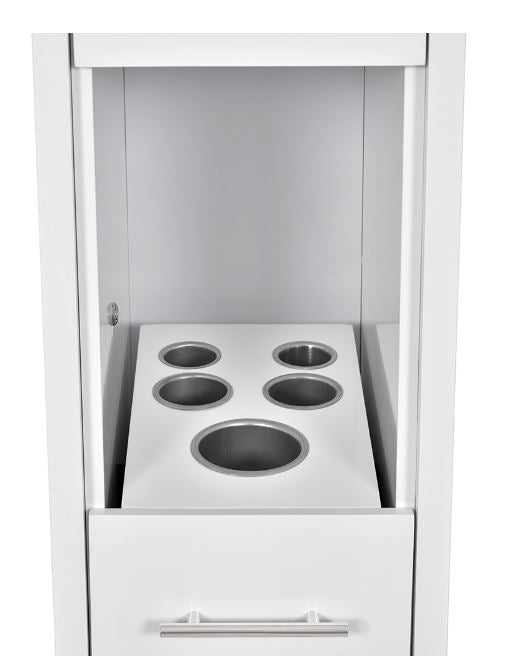 Adonis III Double LED Lighted Styling Station White DIR