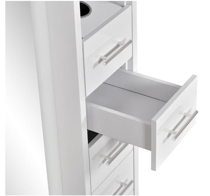 Adonis III Double LED Lighted Styling Station White DIR