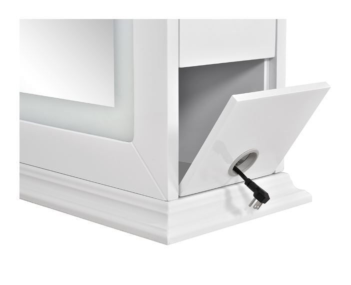 Adonis III Double LED Lighted Styling Station White DIR