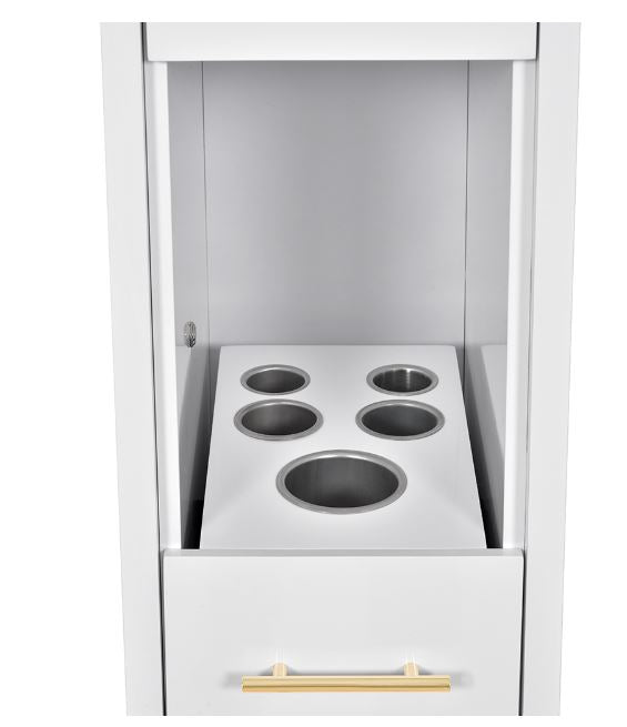 Adonis III Double LED Lighted Styling Station White DIR