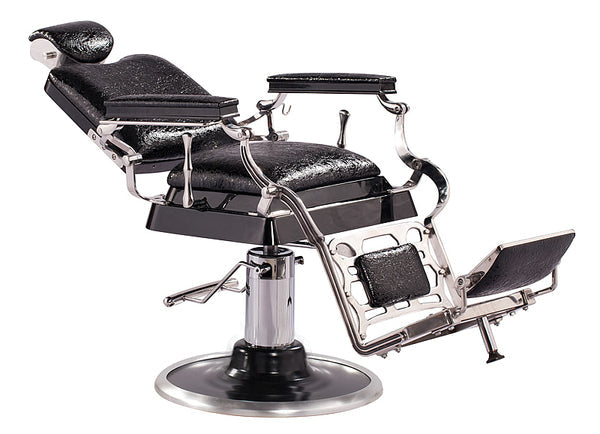 EMPEROR Barber Chair Patent Black Crocodile AGS Beauty