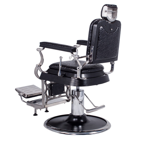 EMPEROR Barber Chair Patent Black Crocodile AGS Beauty