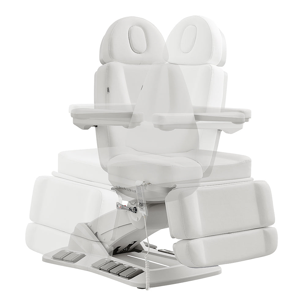 Aurora Medical Spa Table with 4 Motors, Plus Hand & Foot Remote White DIR