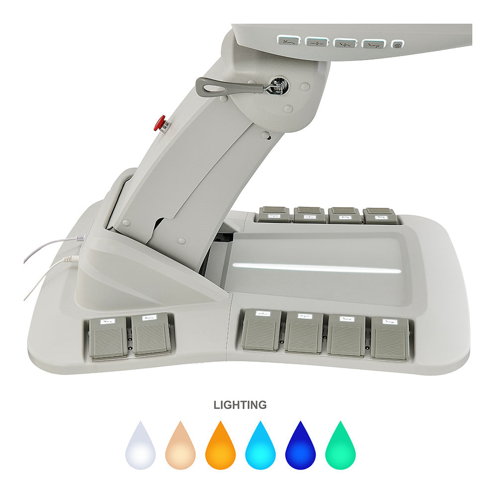 Aurora Medical Spa Table with 4 Motors, Plus Hand & Foot Remote White DIR