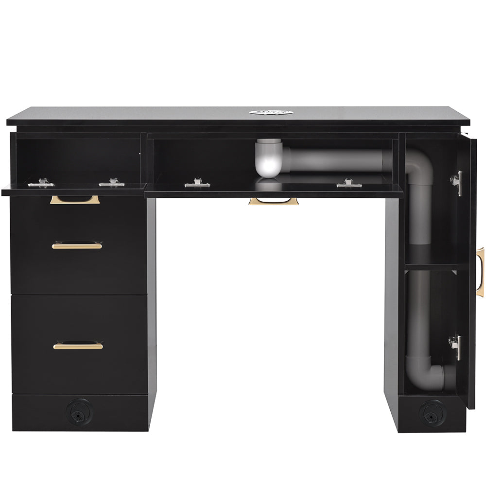 Avalon Manicure Table Ventilation Black DIR