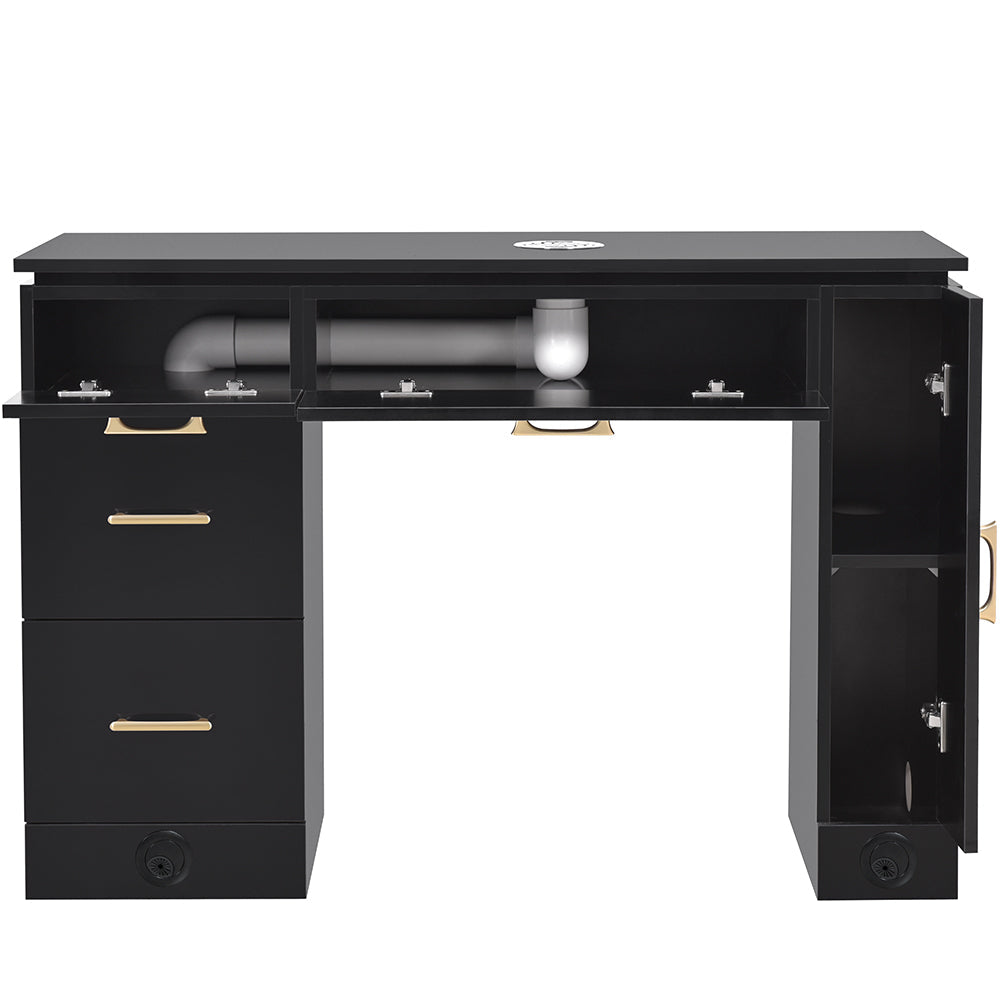 Avalon Manicure Table Ventilation Black DIR