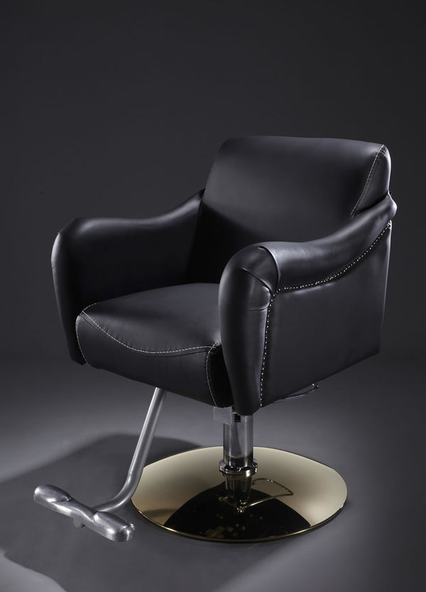 CHARLESTON Salon Styling Chair Matte Black AGS Beauty