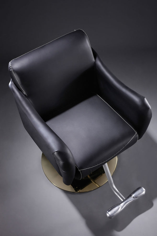 CHARLESTON Salon Styling Chair Matte Black AGS Beauty
