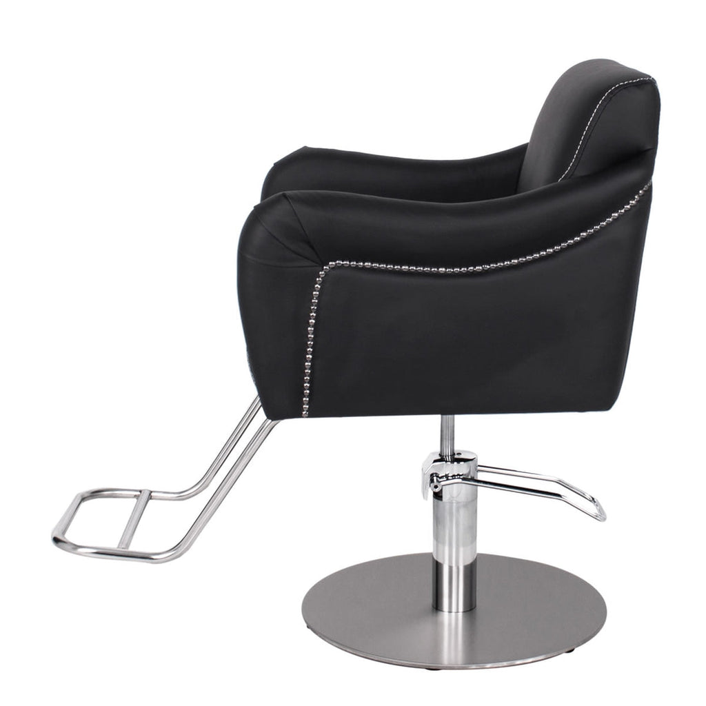 CHARLESTON Salon Styling Chair Matte Black AGS Beauty