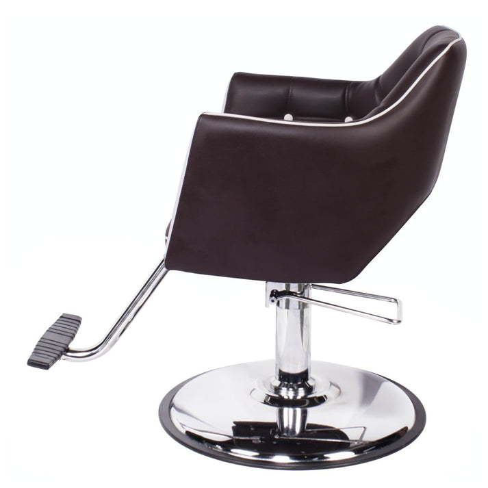 ITALICA Salon Styling Chair Brown + Beige AGS Beauty