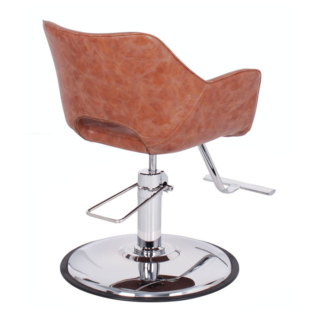 SAN FRANCISCO Salon Styling Chair Caramel Brown AGS Beauty