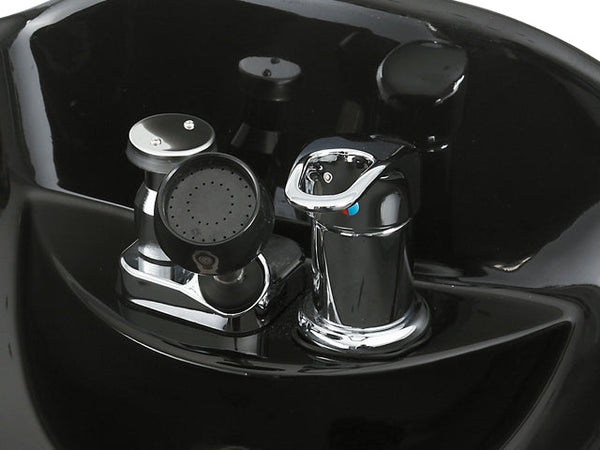 ATLANTIC Salon Shampoo Pedestal with Black Base AGS Beauty