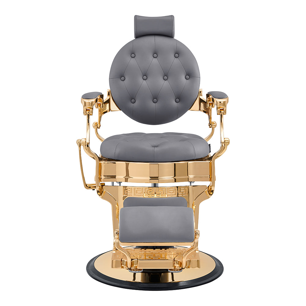 Princeton Gold Barber Chair - Gray DIR