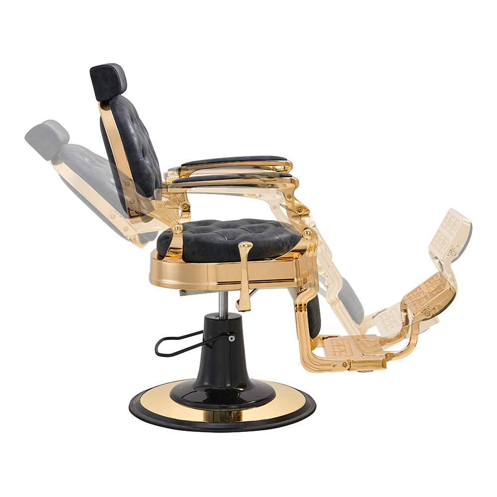 Princeton Gold Barber Chair - Vintage Black DIR