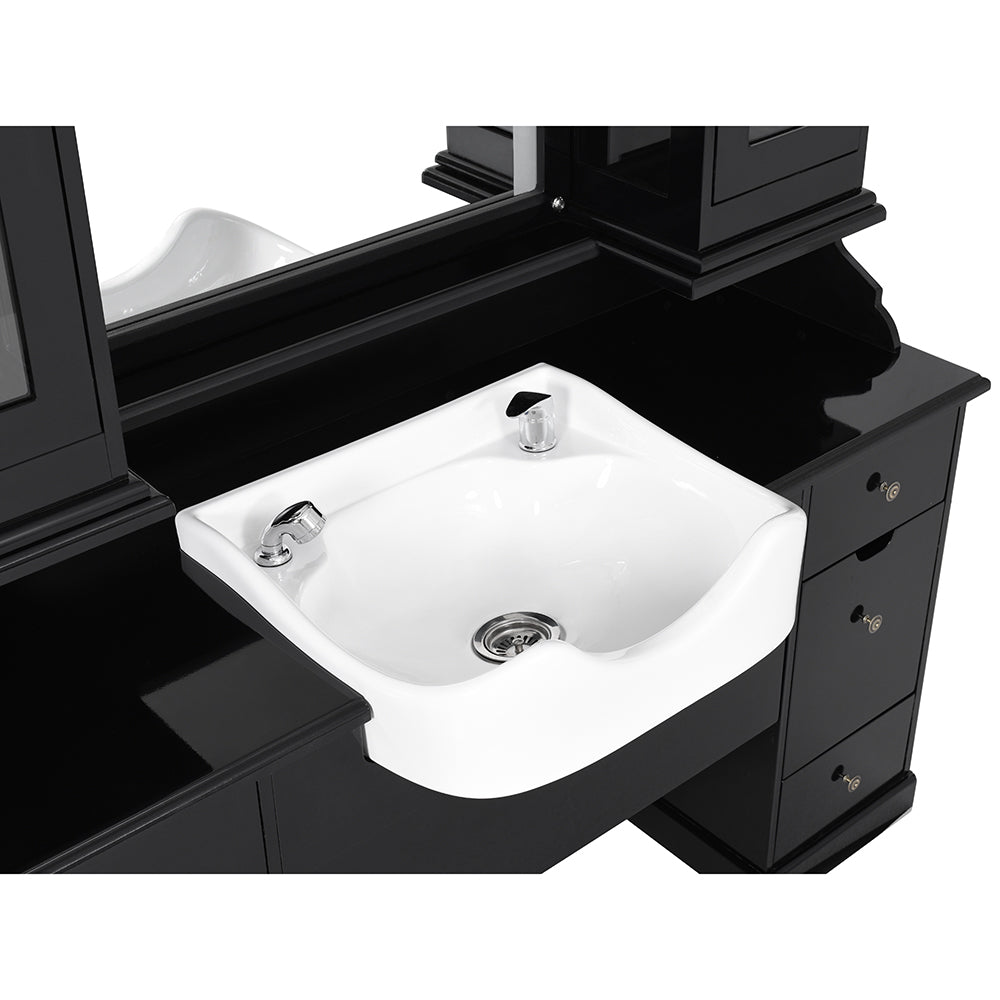 Mohegan LED Lighted Barber Station