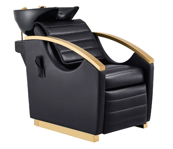 Bella V Gold Reclining Massage Backwash Black DIR