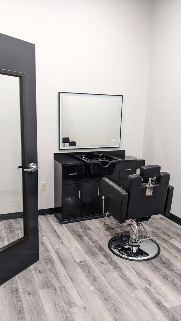 CANON Reclining Salon Styling Chair Grey AGS Beauty