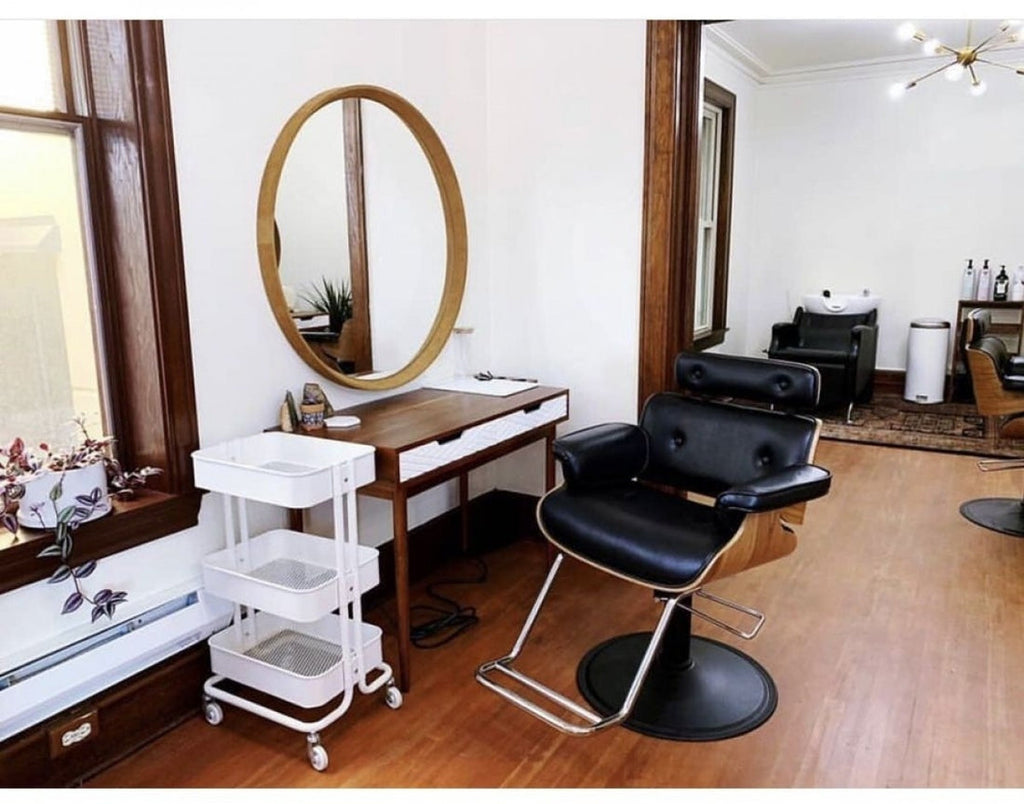 COCOA Salon Styling Chair Black AGS Beauty