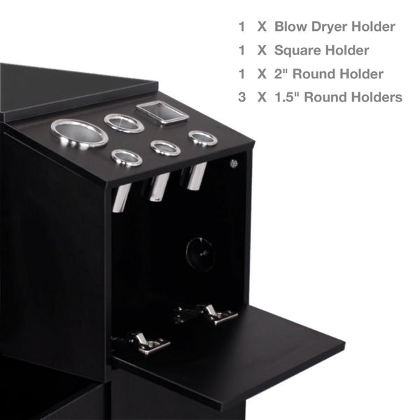 CORIA Salon Trolley Matte Black AGS Beauty