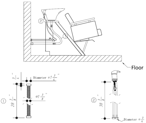 ADELE Shampoo Unit AGS Beauty