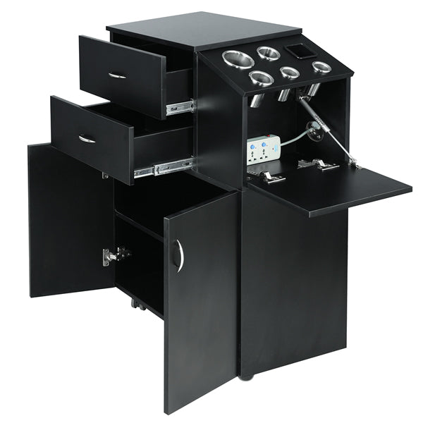 CORIA Salon Trolley Matte Black AGS Beauty