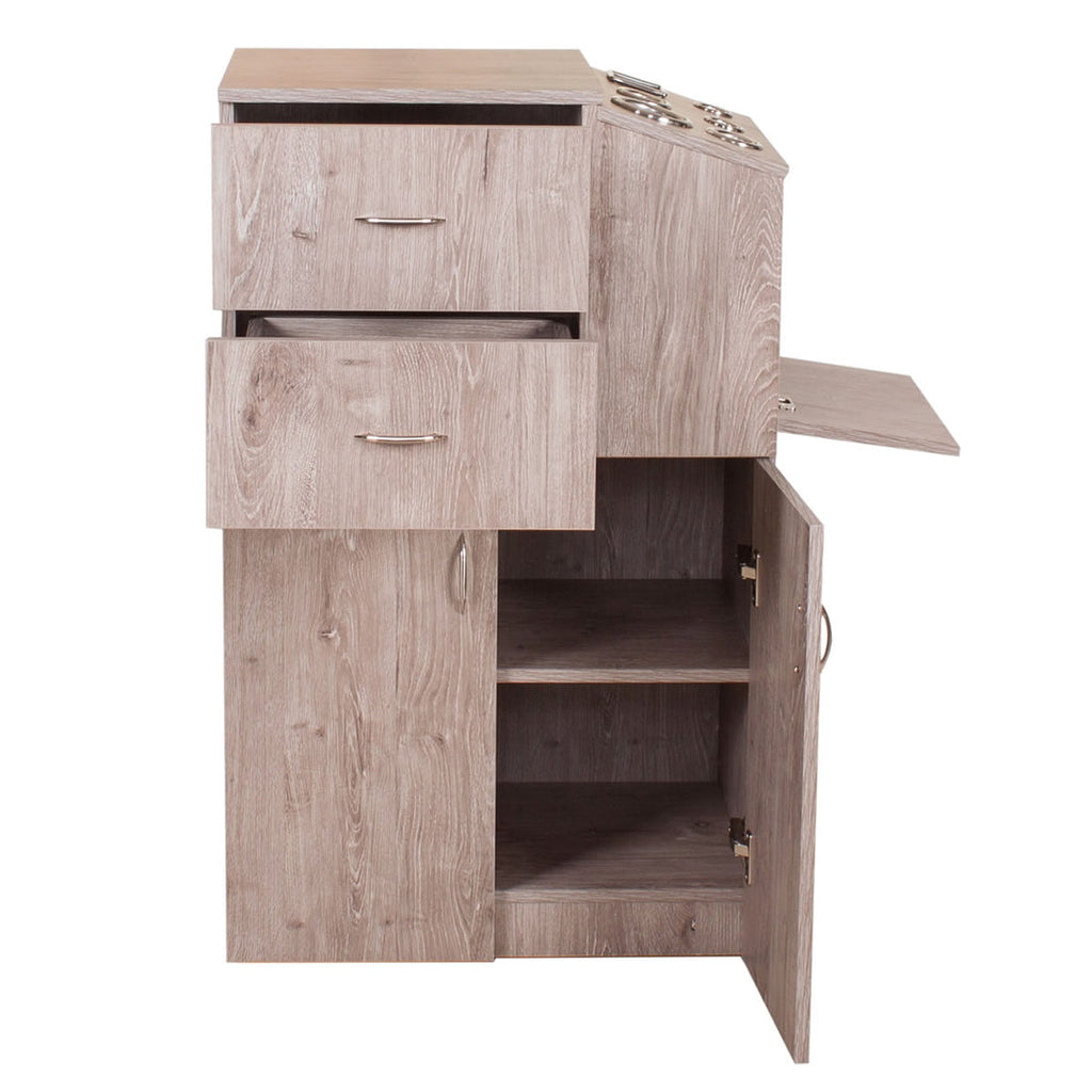 CORIA Salon Trolley Grey Oak AGS Beauty