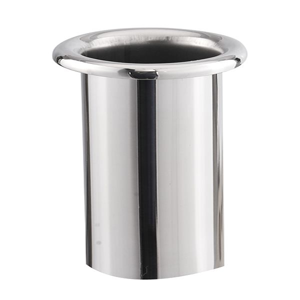 Chrome Curling Iron, and Flat Iron Holder Tube AGS Beauty