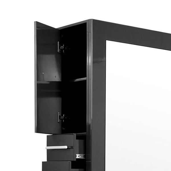 TAHITI Single Sided Styling Station Gloss Black AGS Beauty