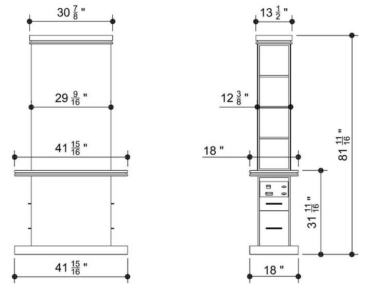 MALTA Double Sided Salon Station - CHERRY AGS Beauty