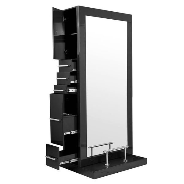 TAHITI Double Sided Styling Station Gloss Black AGS Beauty