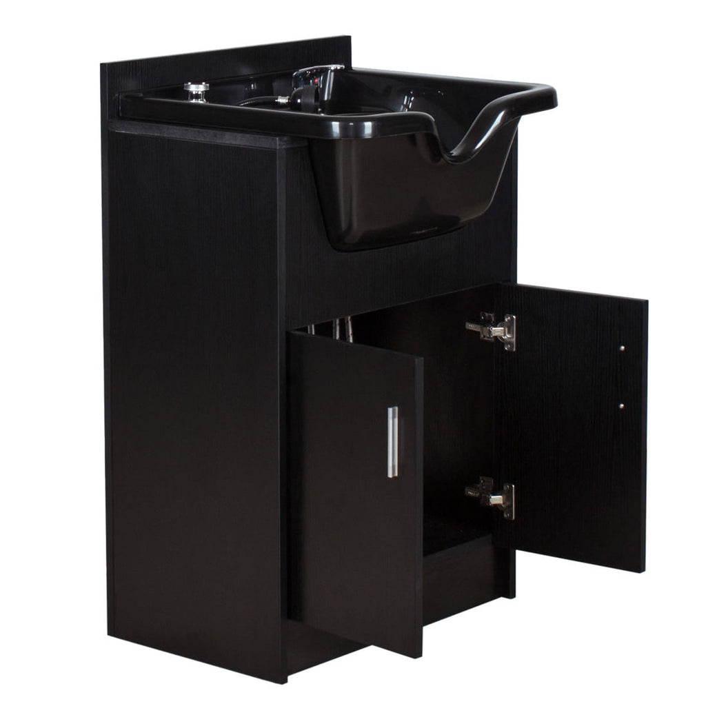 BAHAMAS Shampoo Bowl Cabinet Matte Black AGS Beauty