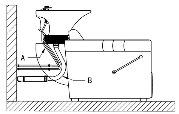 GONZAGA Salon Shampoo Unit AGS Beauty