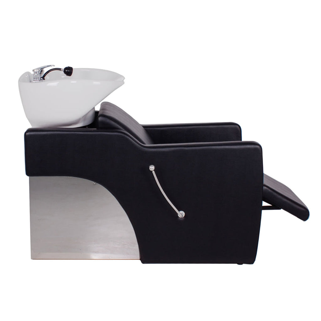 LONG BEACH Salon Shampoo Unit Black AGS Beauty