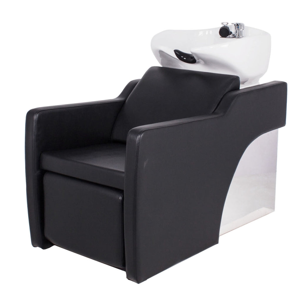 LONG BEACH Salon Shampoo Unit Black AGS Beauty