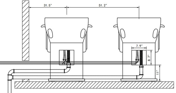 NEWPORT Salon Shampoo Unit AGS Beauty