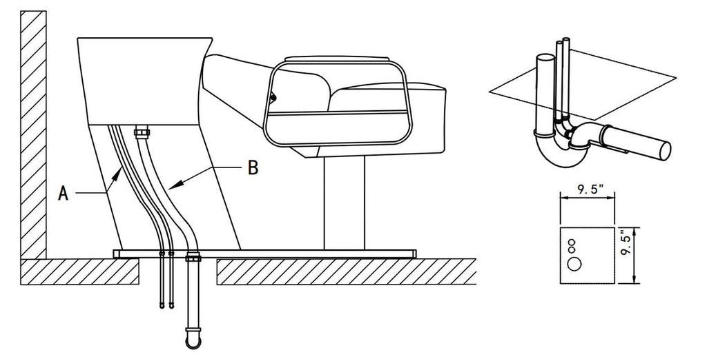 MIAMI Salon Shampoo Unit AGS Beauty