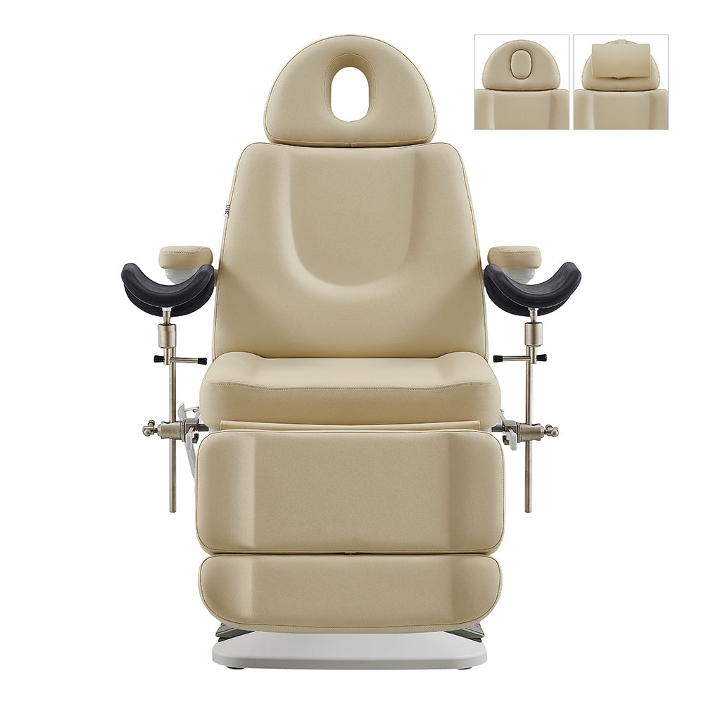 Geneva Exam Table with stirrups-4 Motors with Hand & Foot Remote Beige DIR