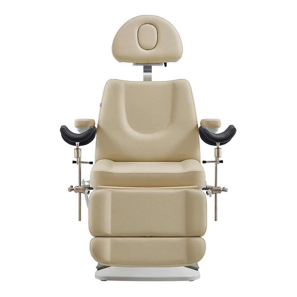 Geneva Exam Table with stirrups-4 Motors with Hand & Foot Remote Beige DIR