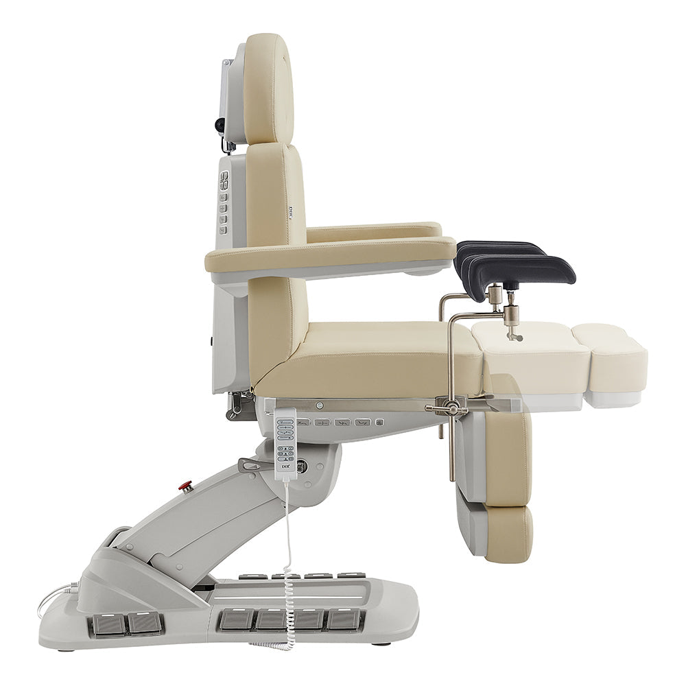 Geneva Exam Table with stirrups-4 Motors with Hand & Foot Remote Beige DIR