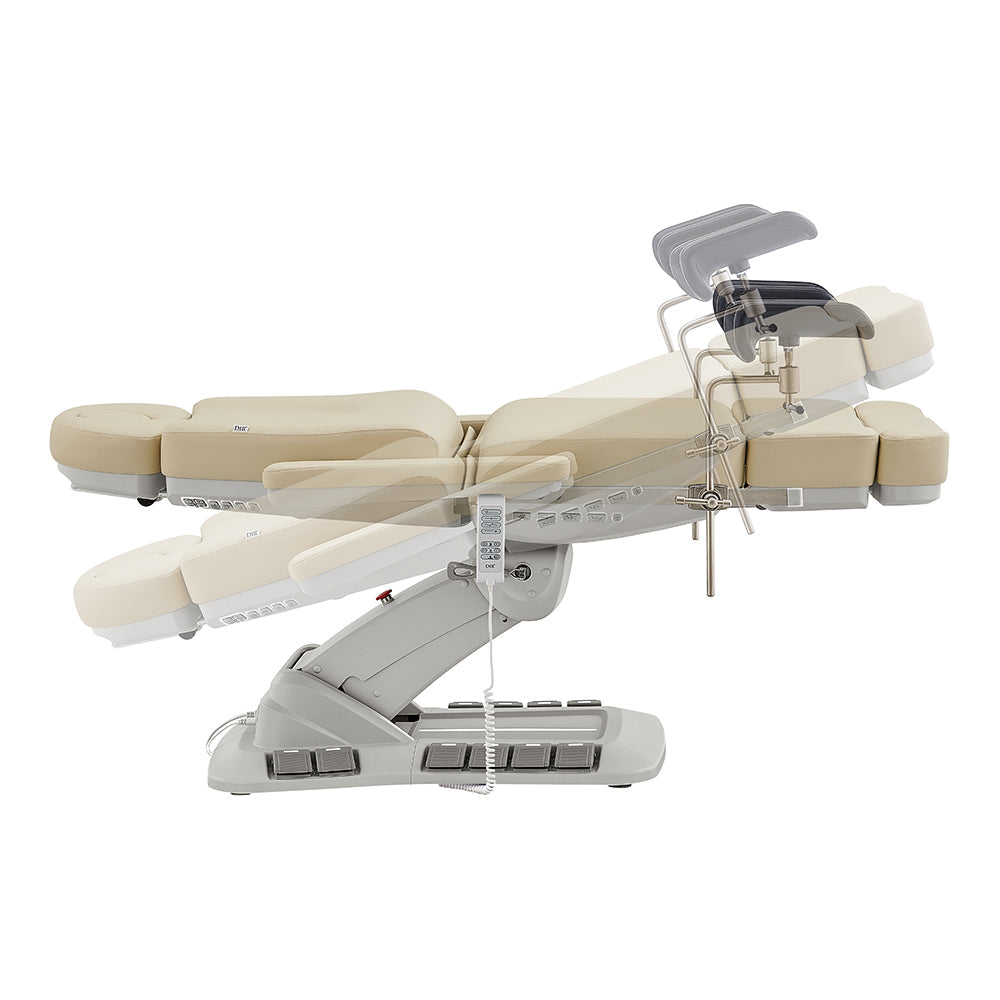 Geneva Exam Table with stirrups-4 Motors with Hand & Foot Remote Beige DIR